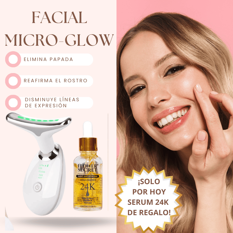 MASAJEADOR FACIAL MICRO GLOW +🎁 SERUM 24K DE REGALO +[E-BOOK SKINCARE]