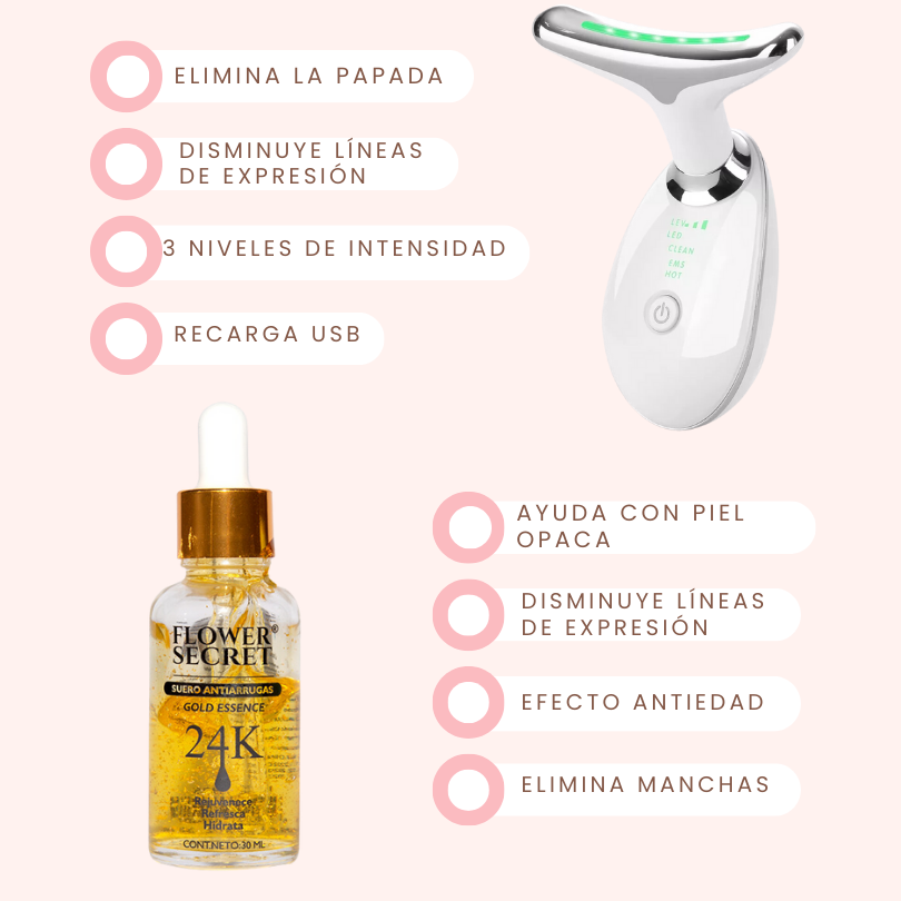 MASAJEADOR FACIAL MICRO GLOW +🎁 SERUM 24K DE REGALO +[E-BOOK SKINCARE]