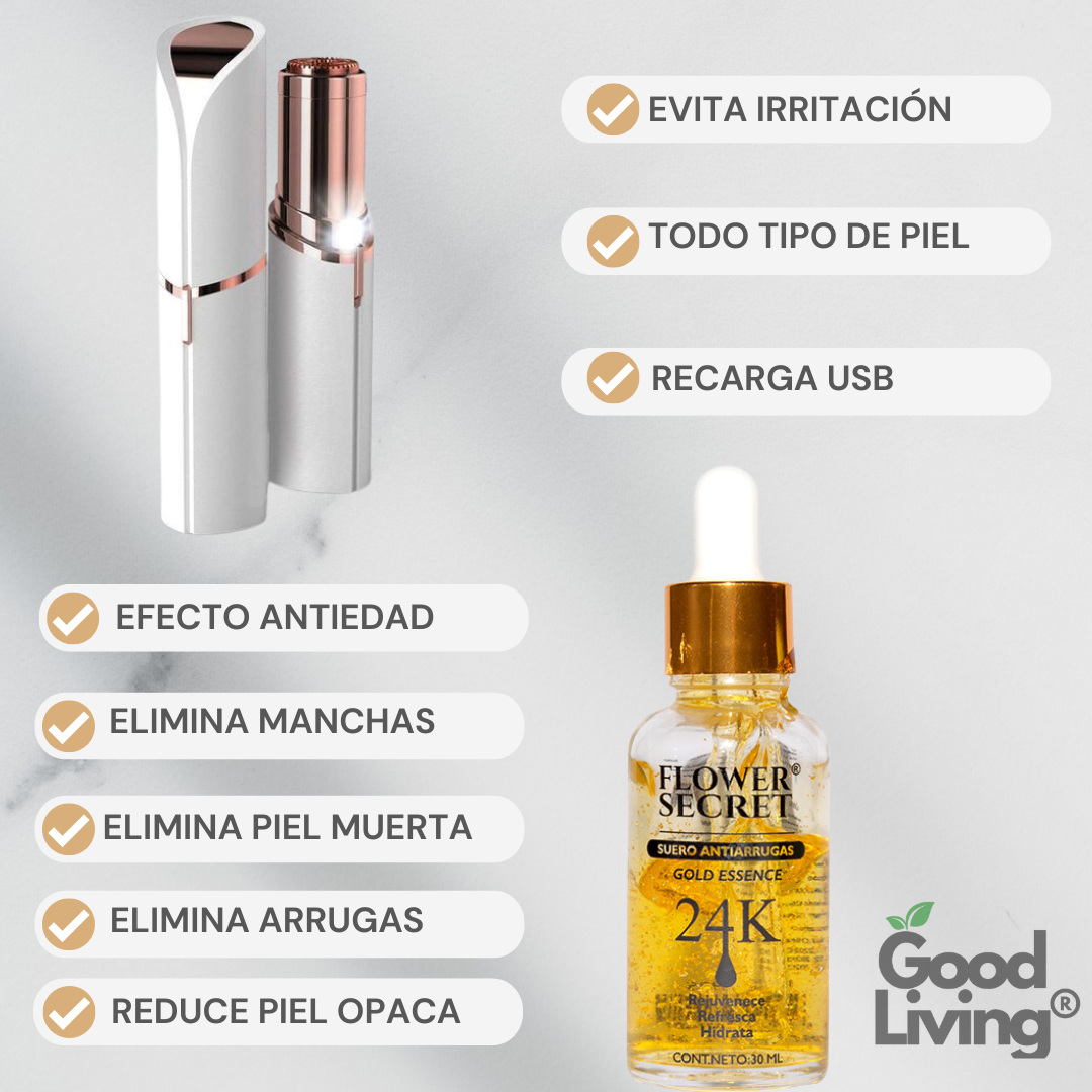 DEPILADORA FACIAL PORTÁTIL + 🎁REGALO [SERUM 24K ANTIEDAD]